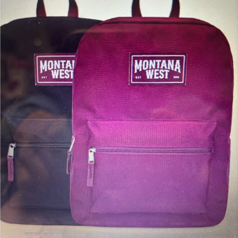Montana West Backpack - Black x 3 and Magenta Turquoise and Burgundy
